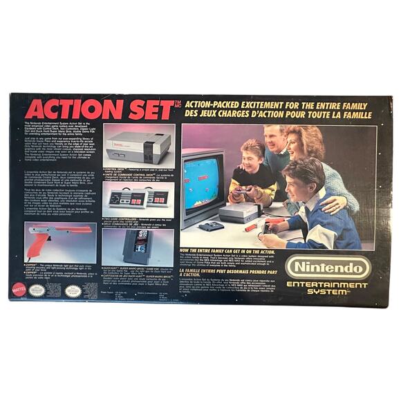 Nintendo NES Action Set Original Box Zapper Mario/Duck Hunt Controllers *WORKS! - Picture 3 of 7